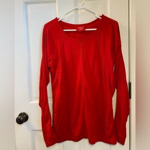 Athleta XL Long Sleeve Red Shirt